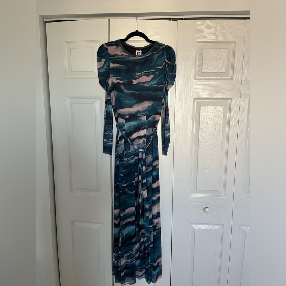 Elegant Multicolor Long Sleeve Dress